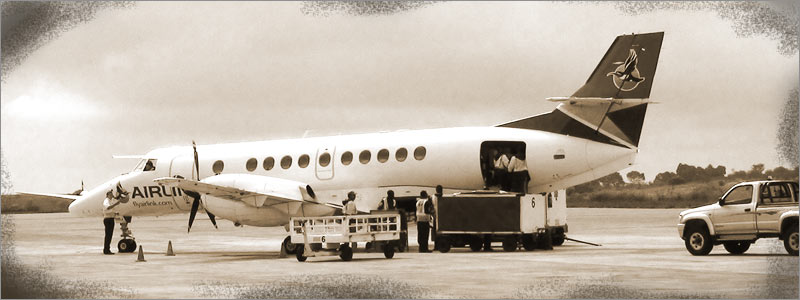 Flying in to Tete Airport - Safari Landia